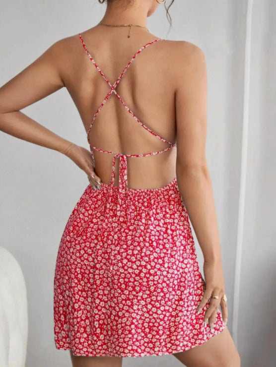 Floral Cotton Sling Dress – Summer Casual